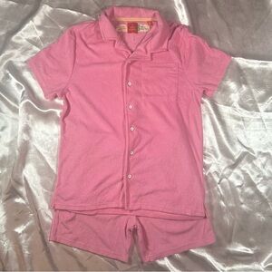 NWOT Free Planet Pink Terry Short Set